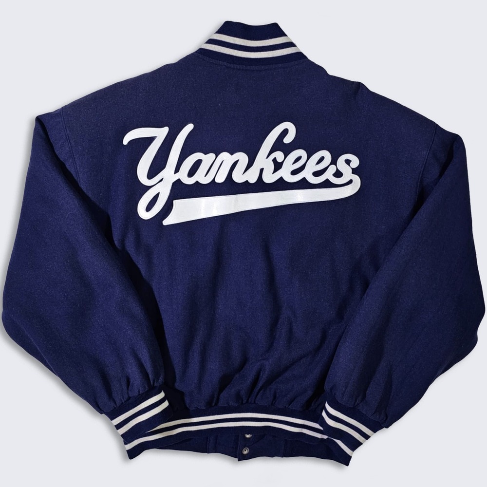 New York Yankees Vintage Y2K Jeff Hamilton Wool Bomber Jacket